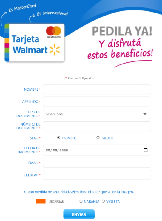 Tarjeta Walmart