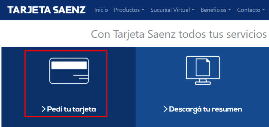 Tarjeta Saenz